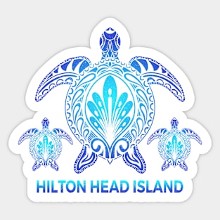 Vintage Hilton Head Island South Carolina SC Ocean Blue Sea Turtle Souvenirs Sticker